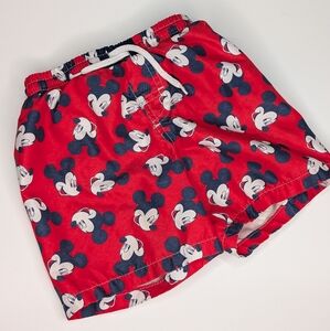 Disney Junior Mickey Mouse Red Swim Trunks 2T